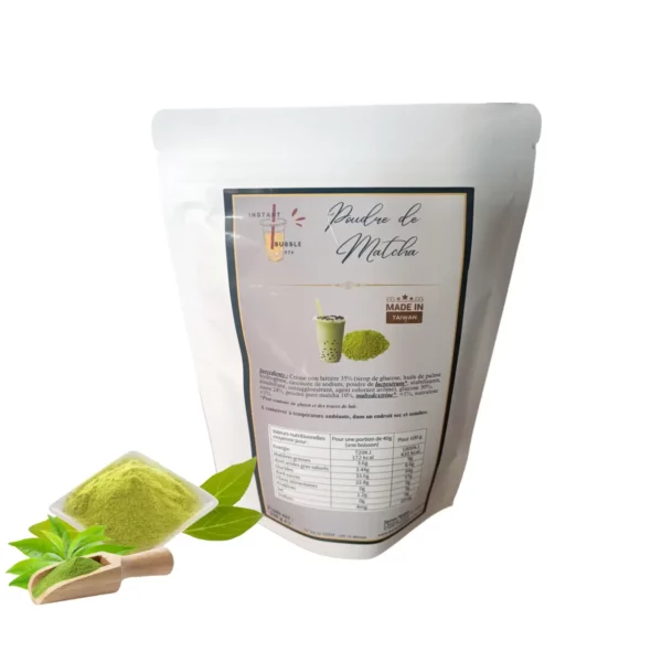 Poudre pour bubble tea saveur matcha